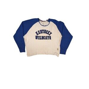 Vintage 90s Kentucky Wildcats Sweatshirt Mens XL Blue White NCAA Basketball USA